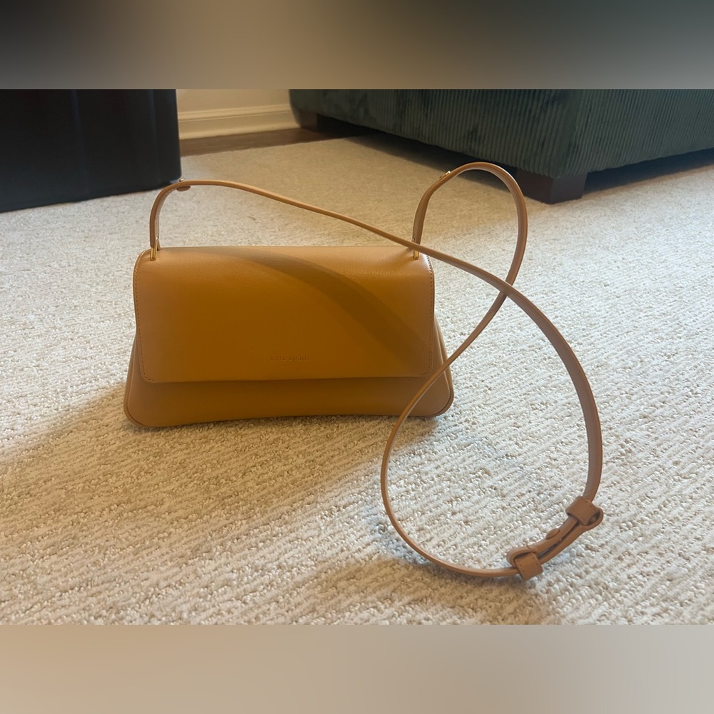 Kate Spade Smooth Tan Leather Shoulder Bag - Picture 8 of 11